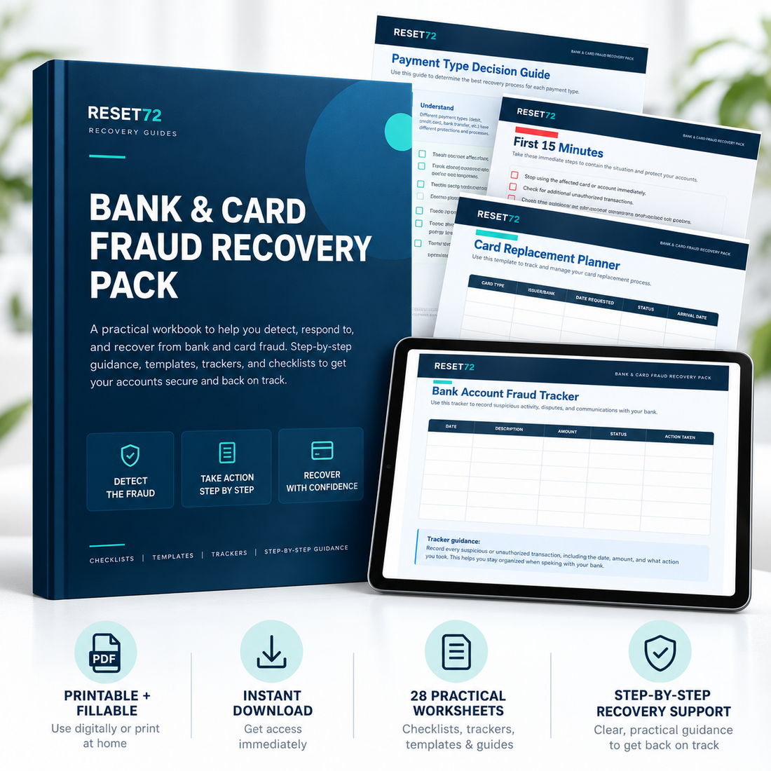 RESET72 – Bank & Card Fraud Recovery Pack — digital recovery resources